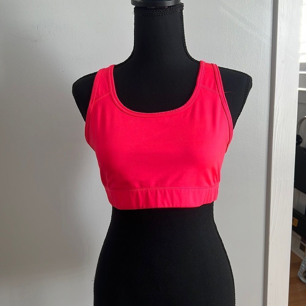 Pink Nike sports bra